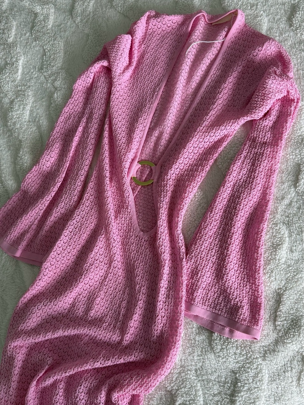 Montego dress Monday swimPink Knit Long Sleeve Maxi Dress with Front Ring Detail - Picture 2 of 3